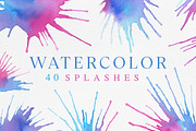 Watercolor Splashes, a Texture Graphic by Tidemuse (Thumbnail 1 of 5)