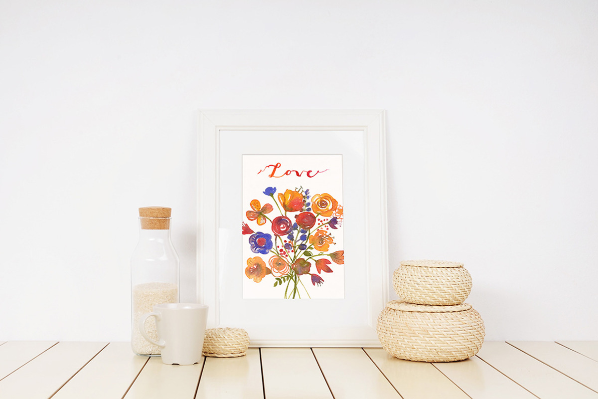 Watercolor Bouquets Set, an Illustration by Bibela (Photo 8 of 8)