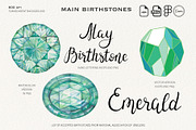 Watercolor Birthstones Crystal Set, an Illustration by Alena Solonshchikova (Thumbnail 8 of 17)