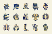 Vintage Medical illustrations, a Healthcare Illustration by Creative Stall (Thumbnail 5 of 9)