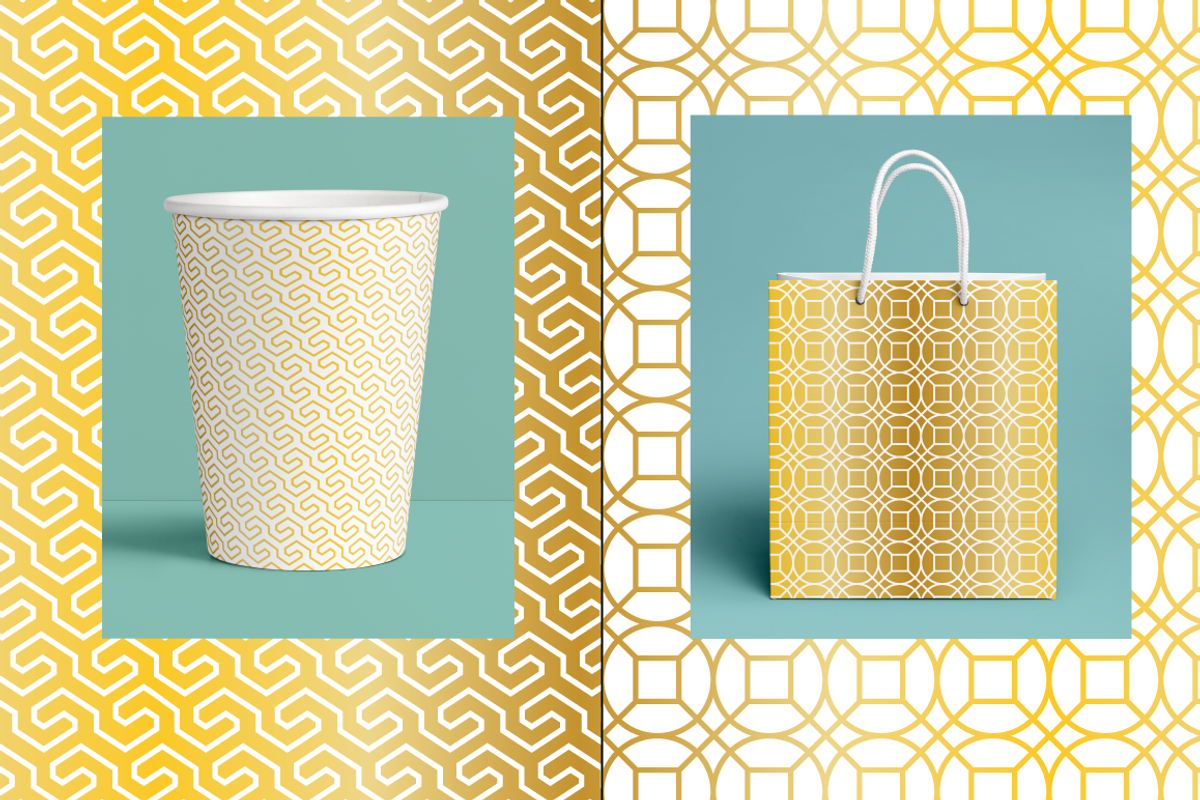 Seamless Gold Mod Geometrics preview 3