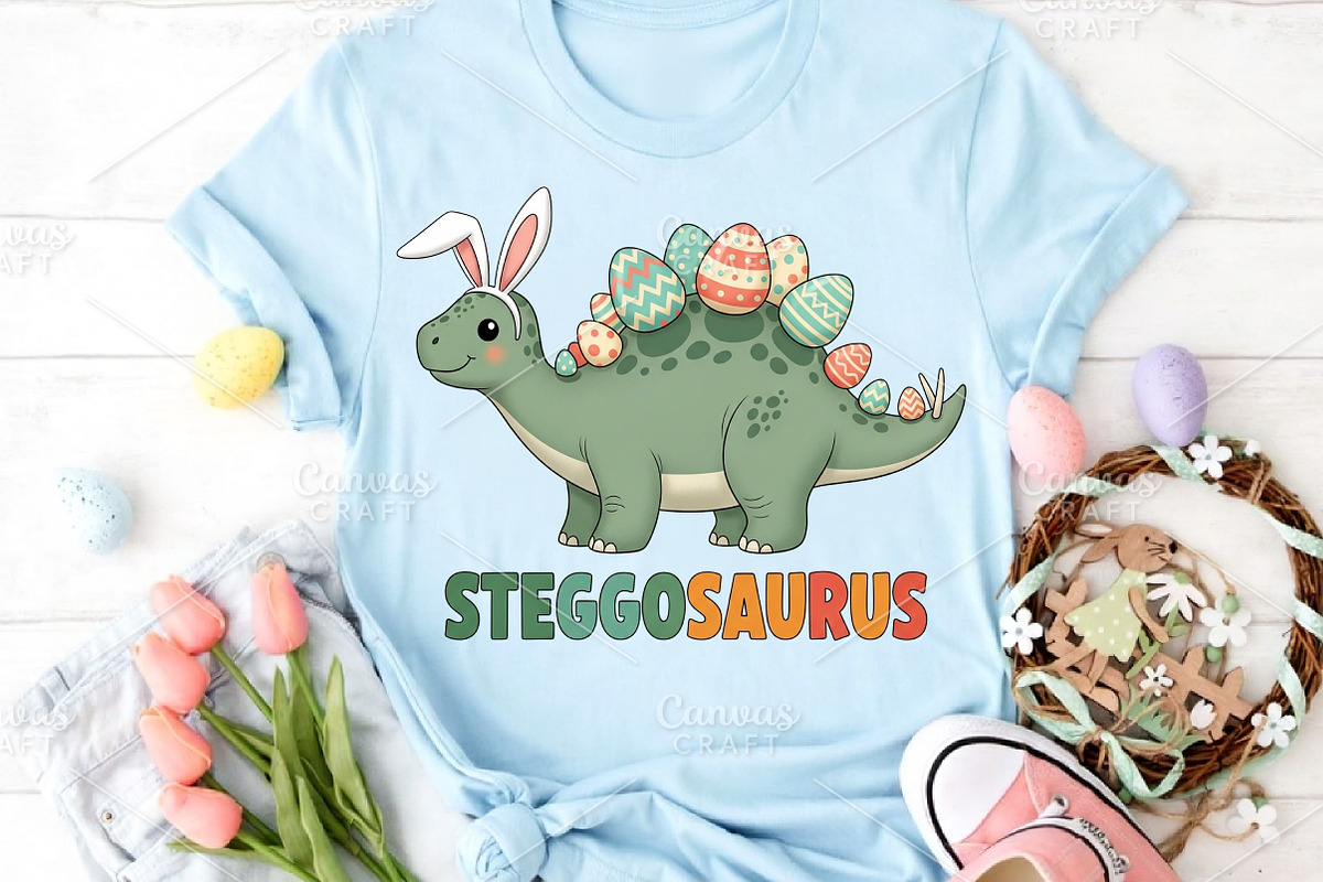 Easter Dinosaur PNG, an Illustration by Canvas Craft (Photo 6 of 6)