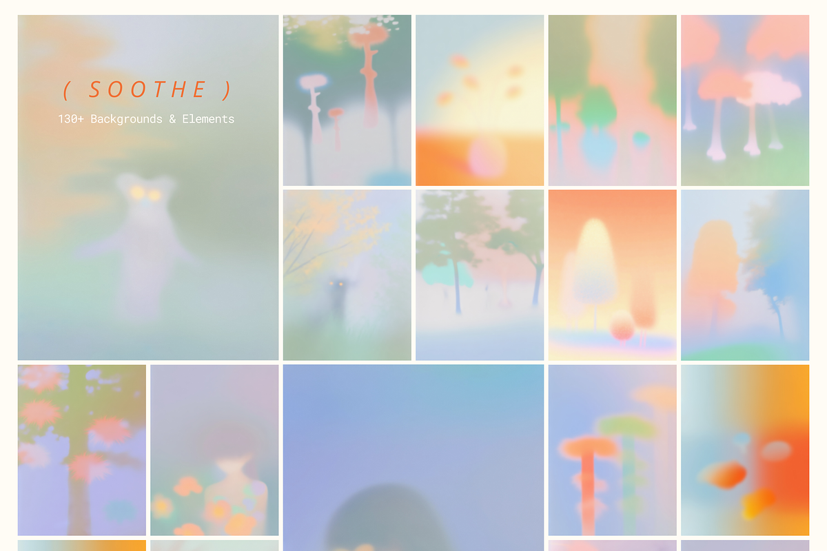 SOOTHE Blurry Backgrounds & Elements, a Background Graphic by Veyla (Photo 3 of 27)