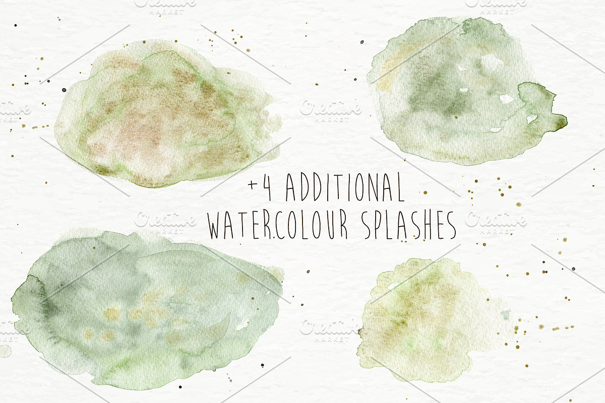 Olive Wedding Invitation watercolors, an Illustration by paperlions (Photo 7 of 7)