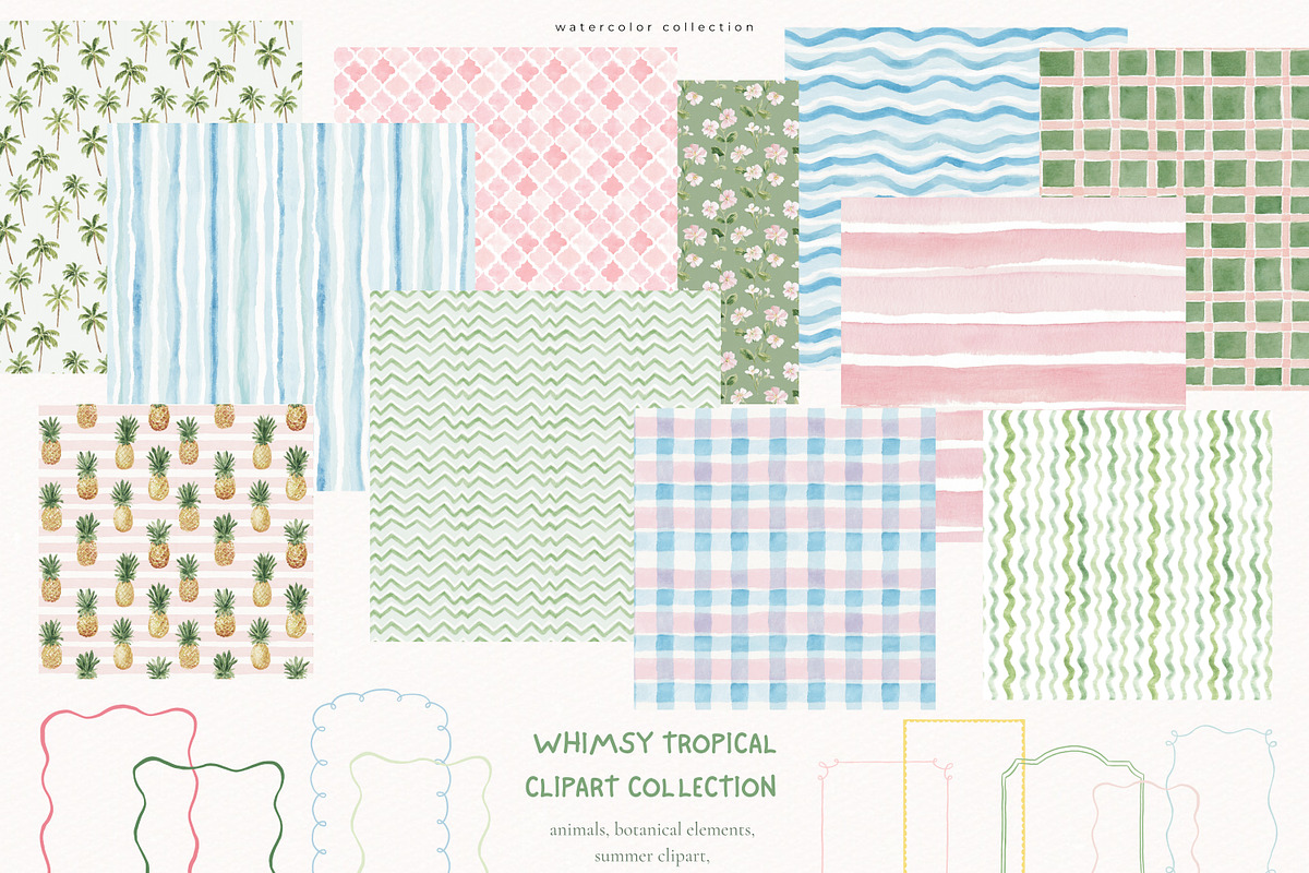 Whimsy Tropical Clipart Collection, an Animal Illustration by PeDe Designs (Photo 9 of 11)