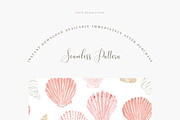 Seamless Seashell Watercolor Pattern, a Pattern Graphic by Pati Charm Studio (Thumbnail 2 of 8)