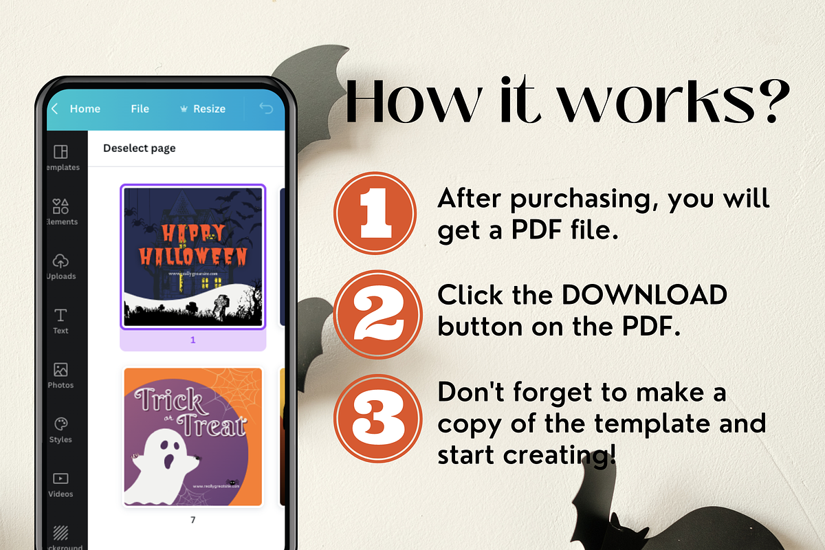 Halloween Instagram Post Template, a Templates & Theme by Kindelight (Photo 3 of 3)