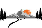 12 Pine Forest & Mountain Scenes, an Illustration by BIPLOB EXPERT (Thumbnail 2 of 12)