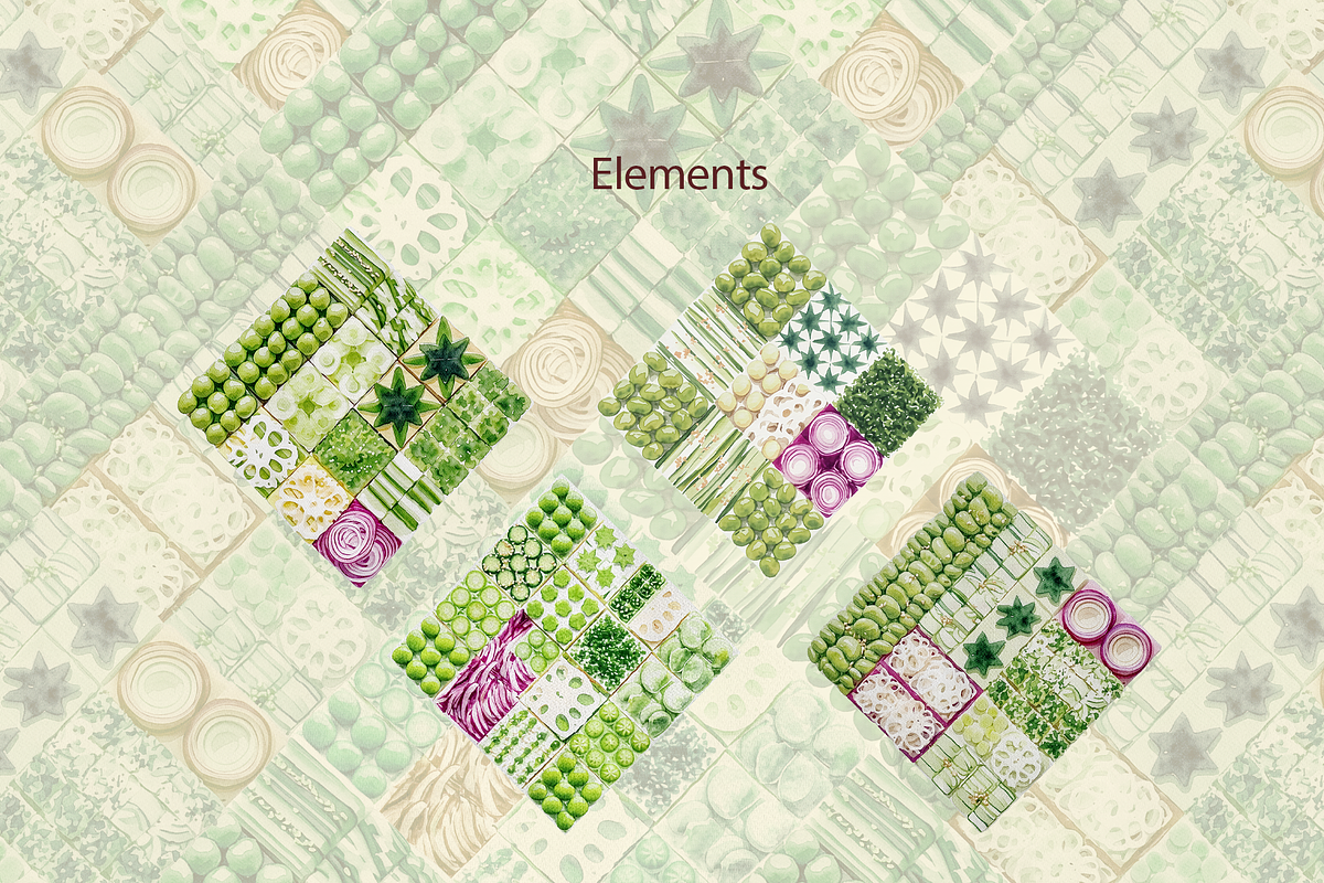 SALAD BAR, a Pattern Graphic by rumacorakstudio (Photo 2 of 6)