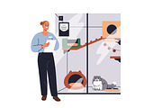 Pet care. Cats and dogs services set, an Animal Illustration by Good Studio (Thumbnail 11 of 11)