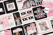 Pink Aesthetic Instagram Templates, a Social Media Template by Ad Astra Creations (Thumbnail 1 of 5)