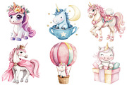 Magical Kingdom Pastel Cute Unicorn, an Illustration by Watercolor design (Thumbnail 5 of 5)