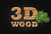 3d wood effect, a Layer Style Add-On by Chuhe86 (Thumbnail 1 of 4)