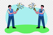 Celebration Team Illustration, a Person Illustration by Partikusi Design (Thumbnail 3 of 3)