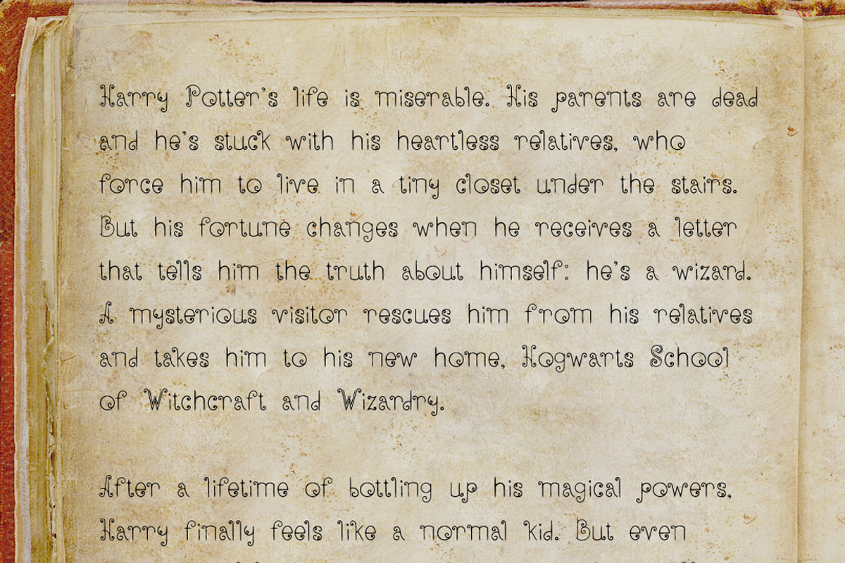 ElfLine decorative style font preview 5