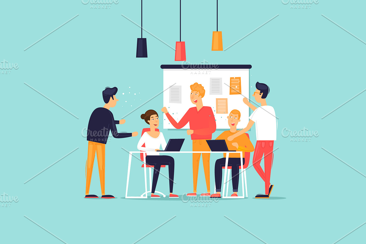 Teamwork, a Person Illustration by Podis (Photo 1 of 5)