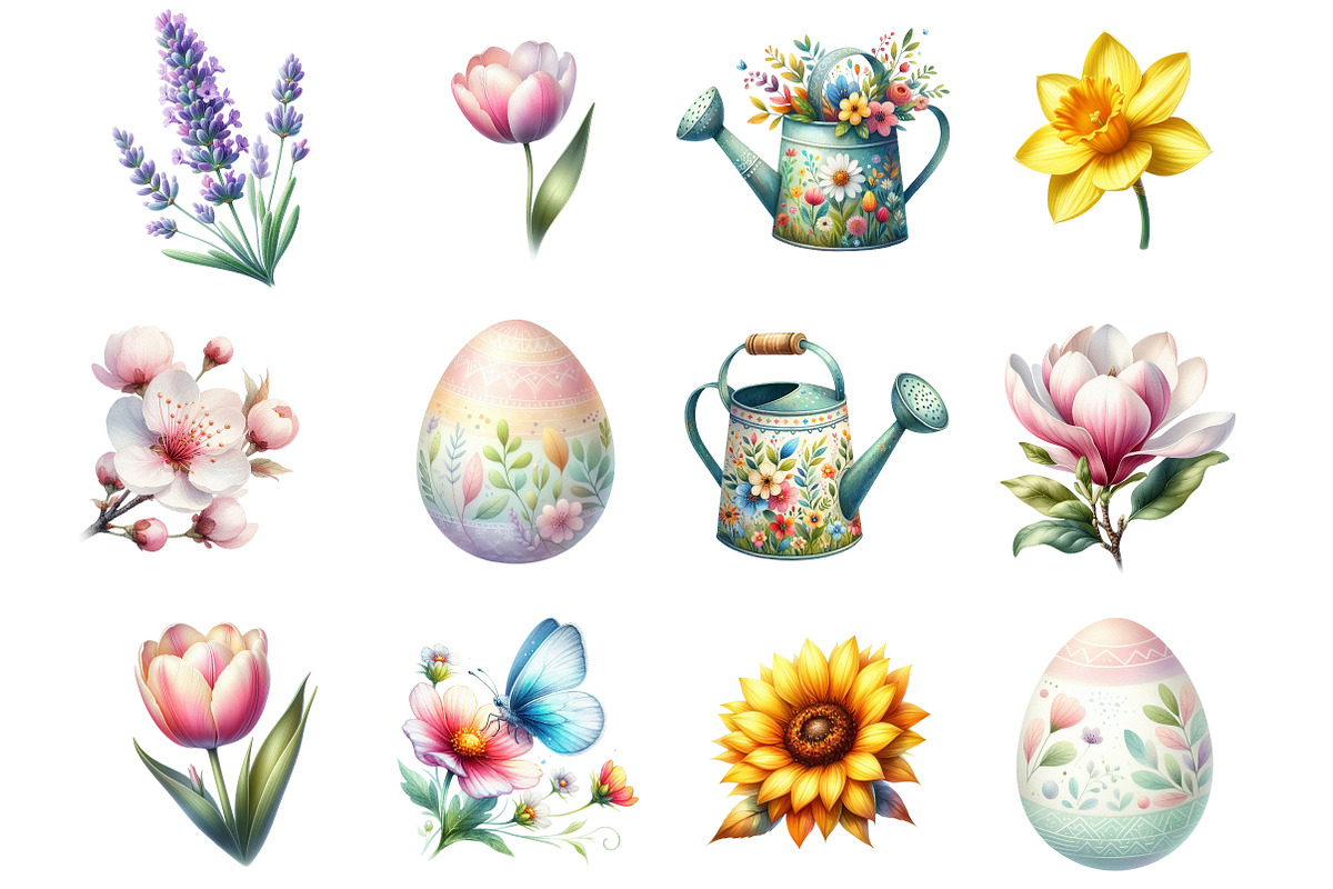 Watercolor Spring Clipart, a Graphic by CitraGraphics (Photo 2 of 5)