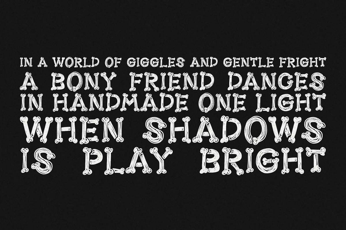 SKETCHLETON – Hand Drawn Bone Font, a Font by TypeTasty Font (Photo 8 of 9)