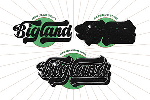 Vintage Retro Font - Bigland