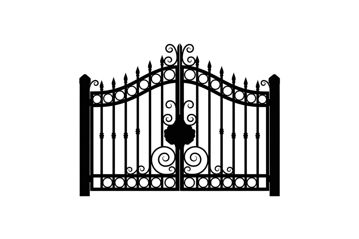 Ornate Wrought Iron Gate Vector Bund, an Illustration by Designs_River (Photo 34 of 47)