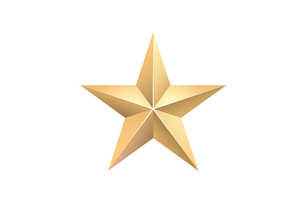 Golden 3d star with Golden 3d star