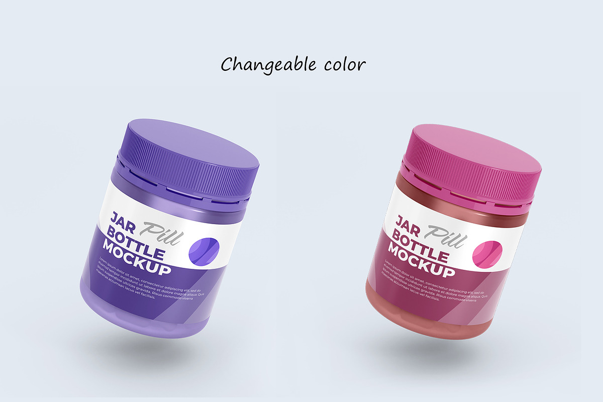 Pill Jar Bottle Mockup (05 PSD), a Packaging Mockup by Adstart (Photo 2 of 4)