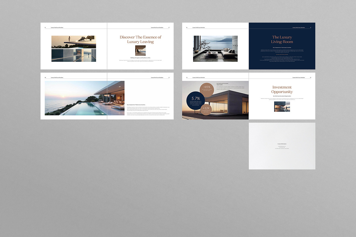Luxury Real Estate Brochure Landscap, a Brochure Template by DesignCrest (Photo 12 of 12)