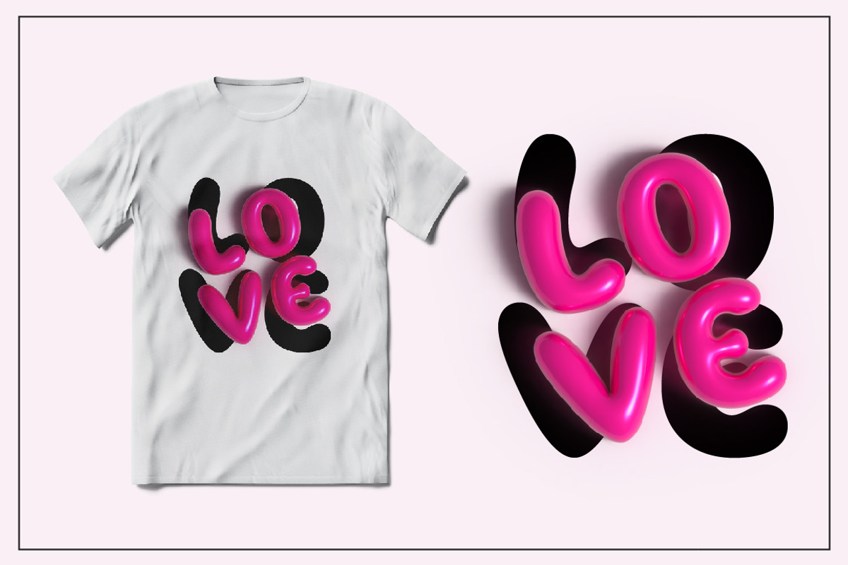 Vicky Chow - Chubby 3D Balloon Font, a Handwritten Font by Typebae (Photo 5 of 7)