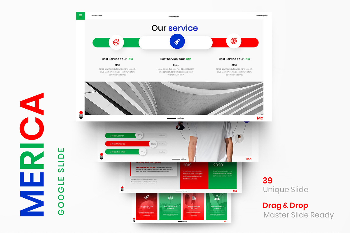 Merica - Business Google Slide Templ, a Presentation Template by Dens Creative Studio (Photo 1 of 6)
