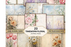 Floral Junk Journal Pages PDF