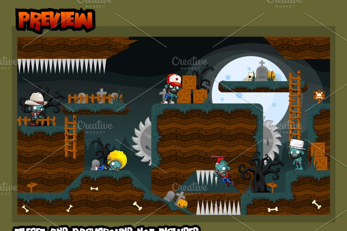 Zombie Outbreak - Game Sprites, an Illustration by pzUH (Photo 7 of 8)