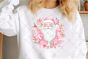 Christmas Coquette Pink Santa PNG, an Illustration by Craft Nest (Thumbnail 3 of 6)