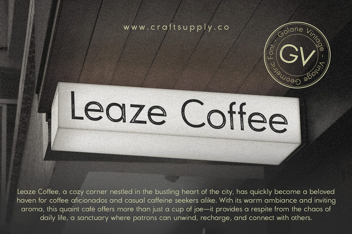 Golane Vintage, a Sans Serif Font by Craft Supply Co. (Photo 8 of 8)