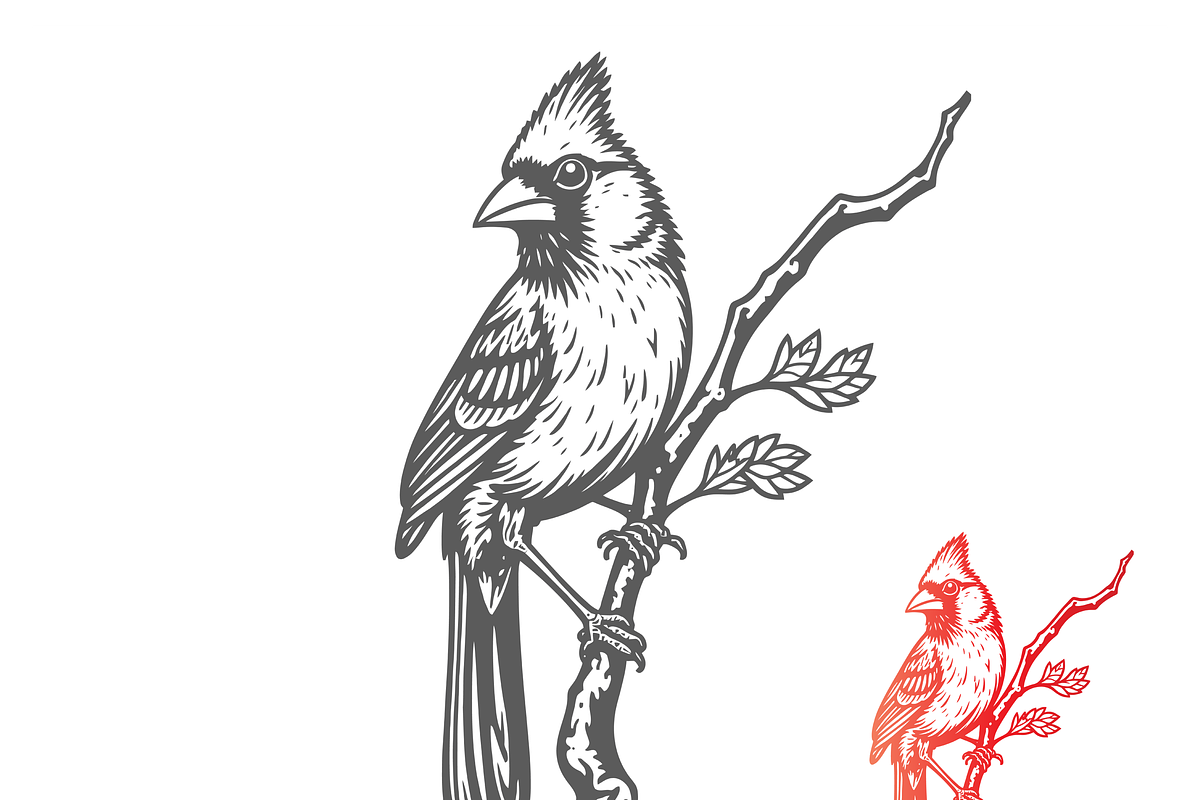 Elegant Bird Illustration, an Empty State Illustration by CarWrap design (Photo 3 of 4)
