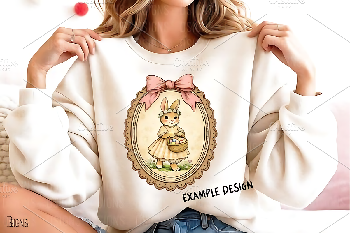Vintage Easter Bunny Clipart Png, a Seasonal Illustration by Design Station (Photo 2 of 4)