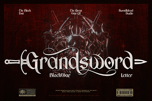 Grandsword, a Blackletter Font by Burntilldead