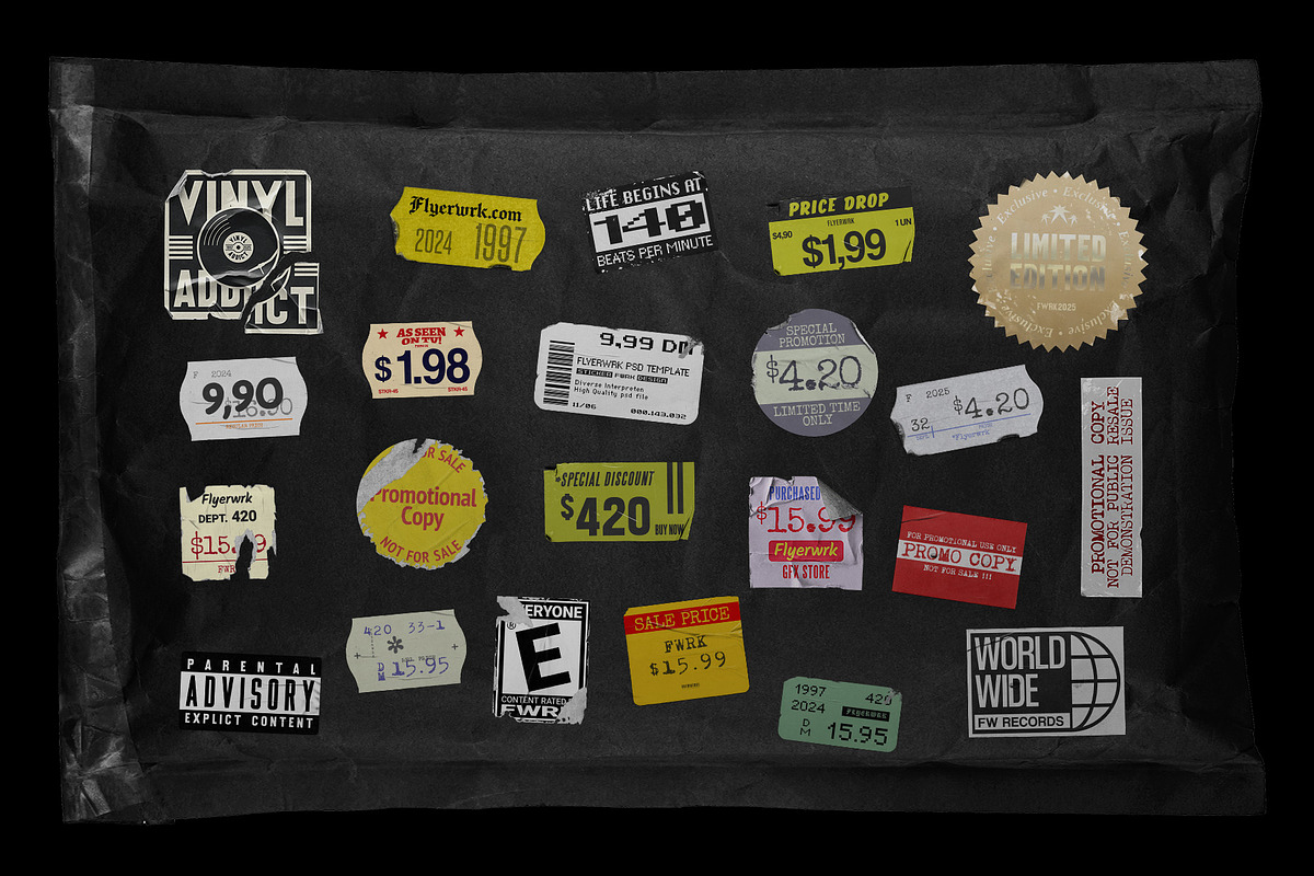 Peeled Paper Stickers, a Product Mockup by FLYERWRK (Photo 10 of 13)