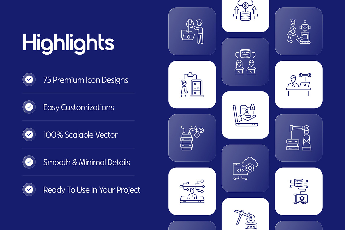 Cloud Network Icons, an Outline Icon by Prosymbols (Photo 2 of 7)