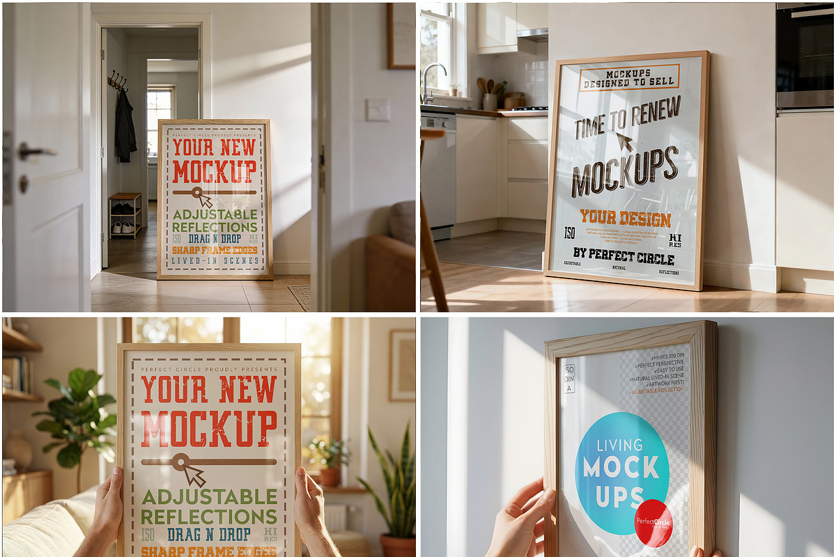 62 Poster Frame Mockup Bundle, a Mockup by DesignRocket (Photo 5 of 14)