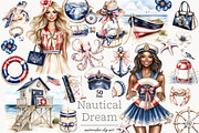 Nautical Clipart PNG, a Person Illustration by GlamArtZhanna (Thumbnail 1 of 8)