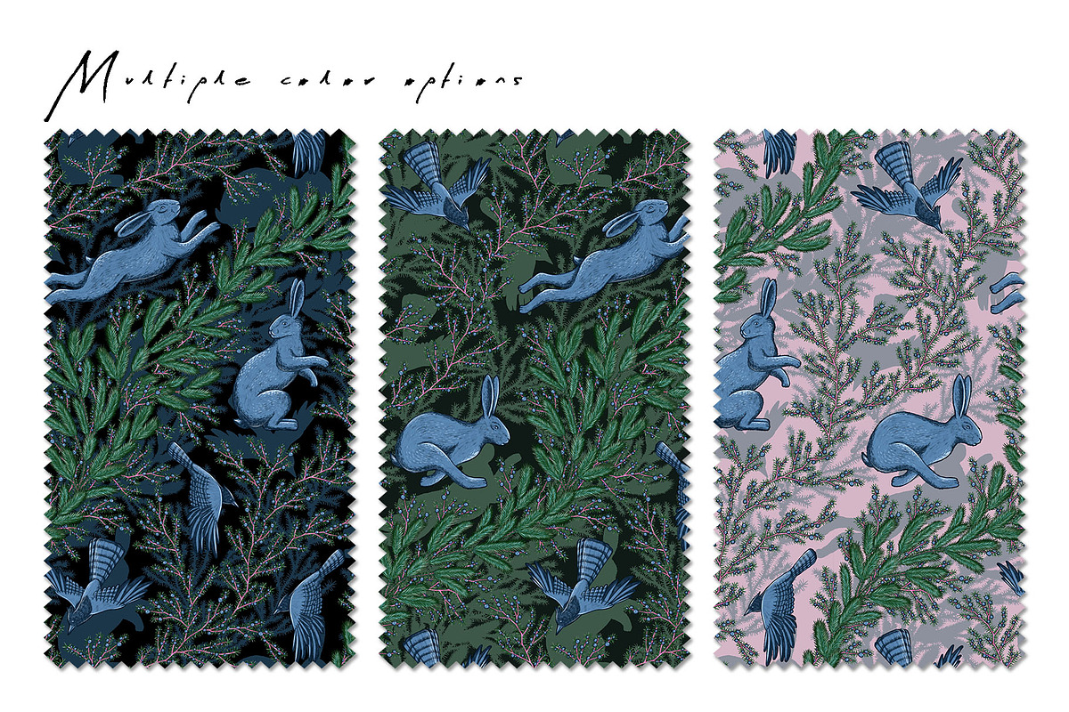 Moonlit Woodland — Winter Patterns, an Animal Illustration by Liiafis (Photo 4 of 15)