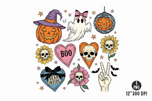 Retro Halloween PNG Sublimation, an Illustration by Dream Creation