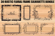 Rustic Floral Frame SVG Bundle, an Illustration by jahid234 (Thumbnail 1 of 31)