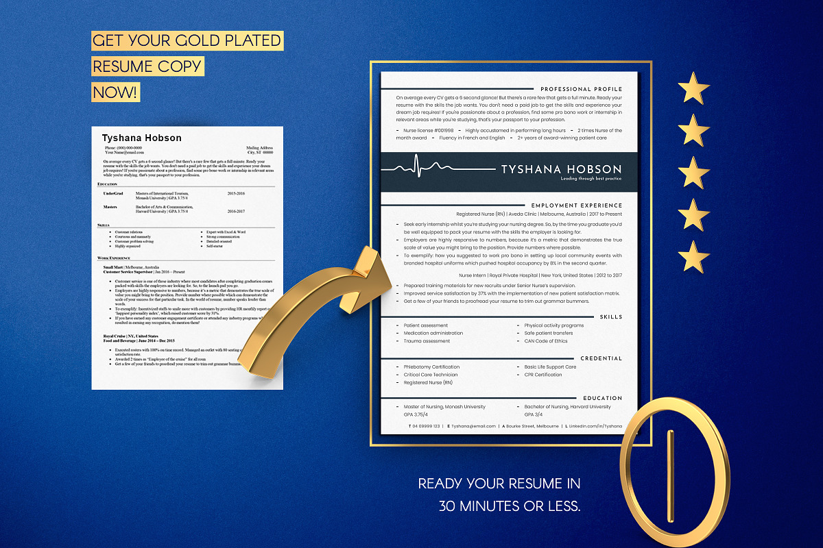 Modern Nurse Resume Template Word, a Resume Template by Career Canvas (Photo 9 of 11)