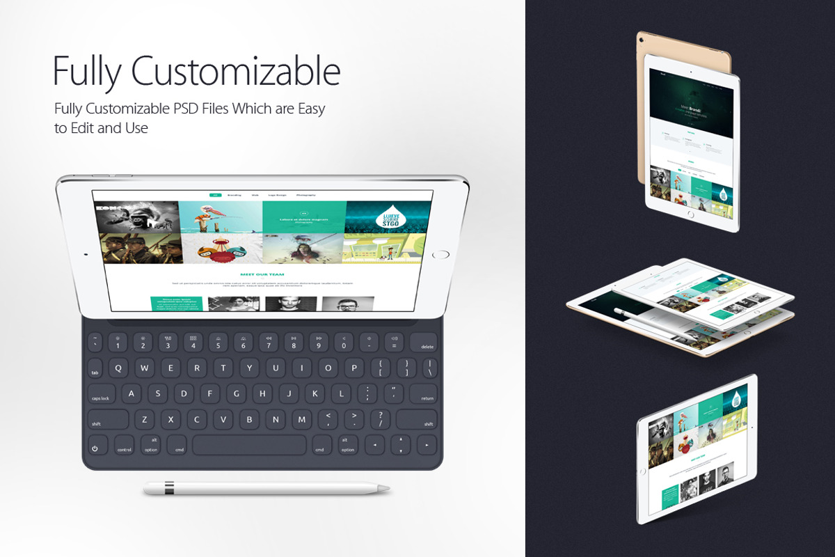 iPad Pro Mockups V2, an iPad Mockup by ydlabs (Photo 3 of 4)