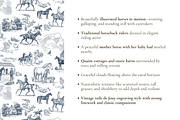 Equestrian Toile de Jouy Pattern, a Pattern Graphic by Hughes Studio (Thumbnail 4 of 8)