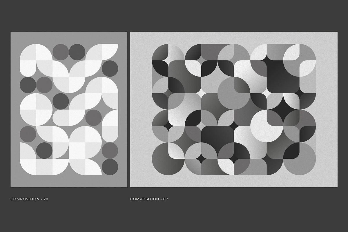 Geoshade – Monochrome Geometry, a Background Graphic by Léo Alexandre (Photo 3 of 11)