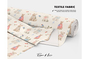 Neutral Dogs floral pattern Nursery, a Pattern Graphic by Milatoo (Thumbnail 4 of 4)