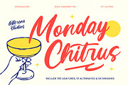 Monday Chitrus Bold Handwritten, a Script Font by Letterena Studios Script (Thumbnail 1 of 20)
