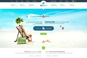 Blue Bird - Tours & Travel PSD Templ